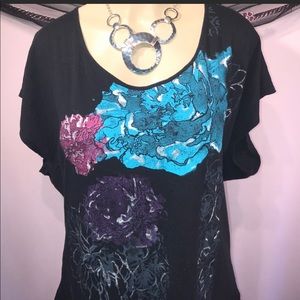 Torrid Sz 2X Blouse with Keyhole & Straps on Back